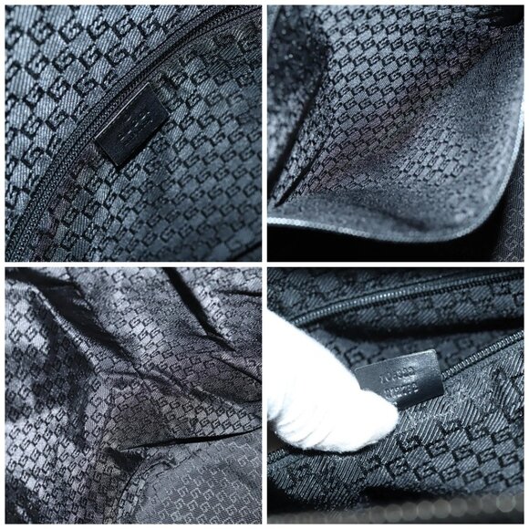 GUCCI Shoulder Bag Canvas Black Auth ep11240 - Picture 15 of 15